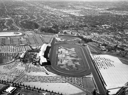 Santa Anita Park, Arcadia, looking west