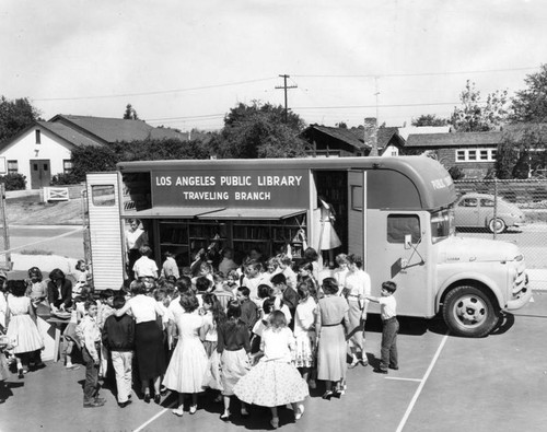 Bookmobile at Stonehurst School