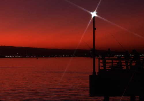 Fishing at Belmont Pier, Long Beach