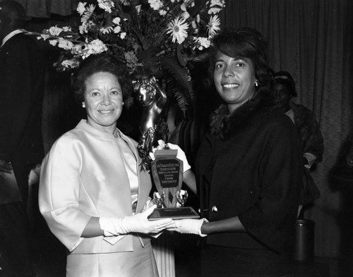 Ruth Washington and Eileen Woodson at the Los Angeles Sentinel 1964 Press Conference and Awards Program