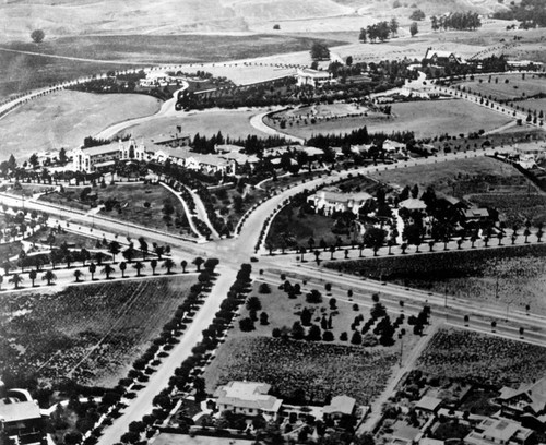 Aerial view of Beverly Hills