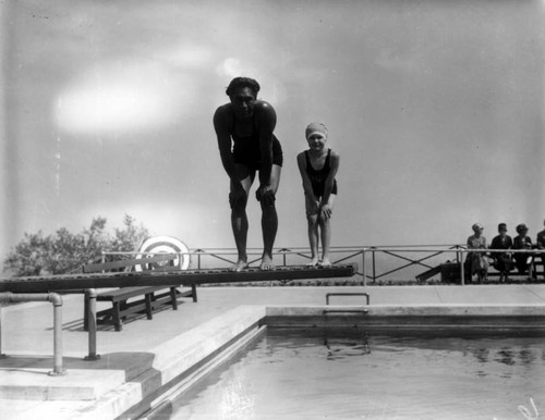 Kahanamoku at the swimming pool