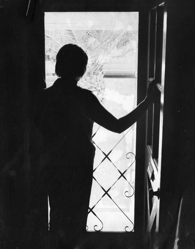 Mrs. Kazel surveys neighborhood