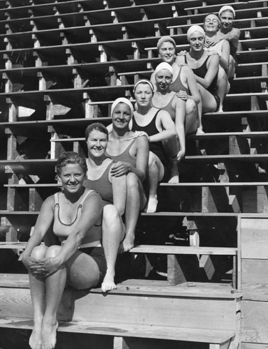 Championship women's swimming team