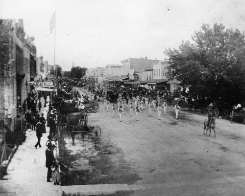 Early parade with marching band