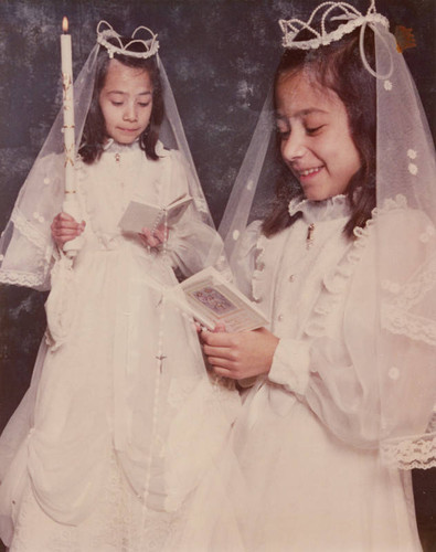 Young girl's first communion