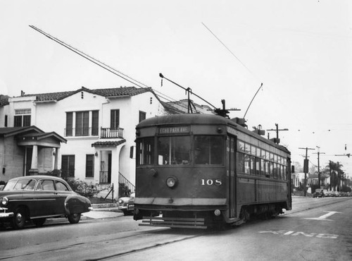 Echo Park Avenue street car