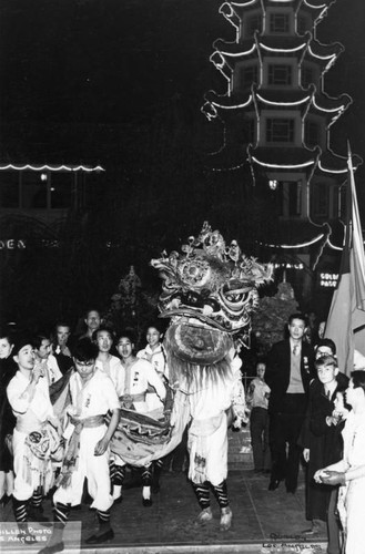 New Year lion in New Chinatown