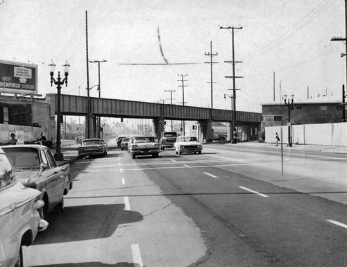 Metal overpass bridge