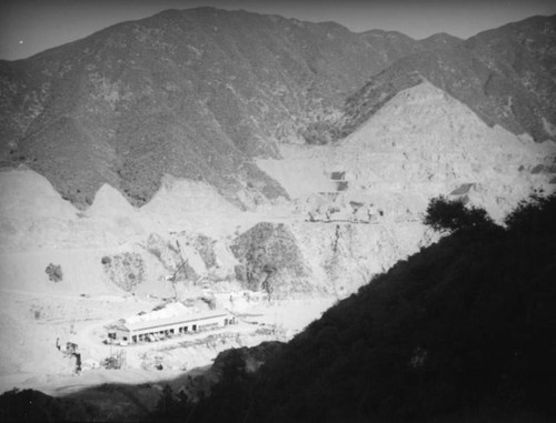 Construction camp for the San Gabriel Dam