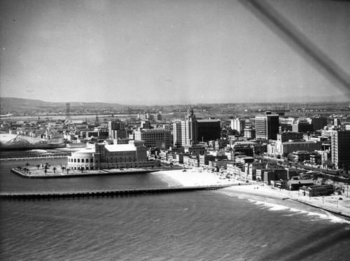 Aerial view of Long Beach Auditorium