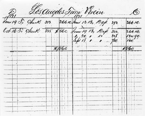 Turnverein ledger