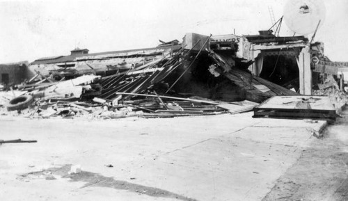 Damaged Palmer's Garage, Compton