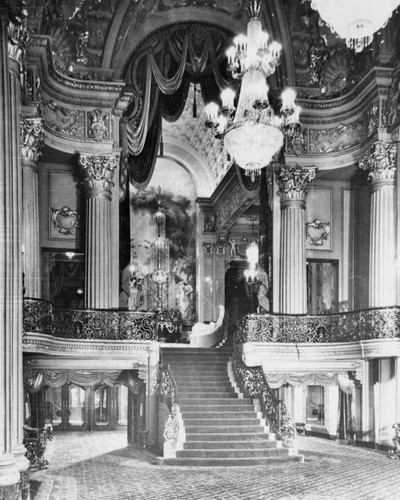 Carpeted staircase, Los Angeles Theatre