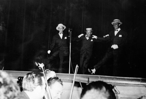 Joe Louis, George Murphy, and Frank Sinatra