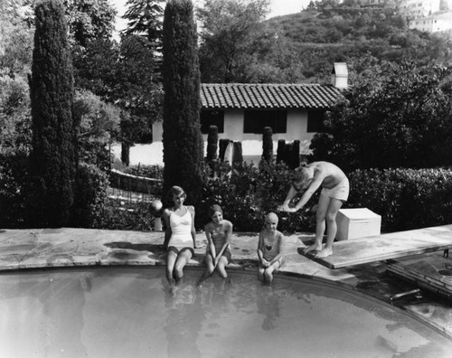 Children at a pool