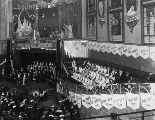 Church service at Angelus Temple, view 1