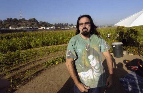 George DiCaprio at "Not a Cornfield" corn field