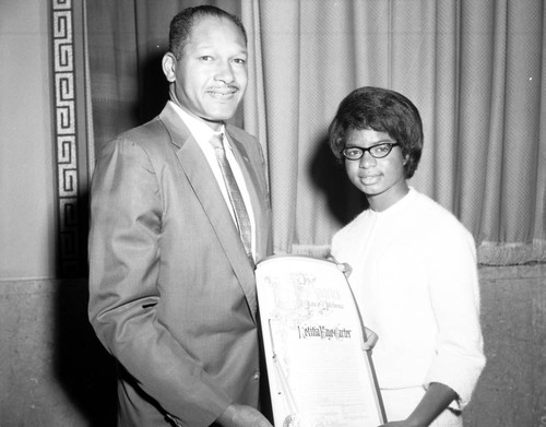 Dorsey High School senior receives resolution from City Hall