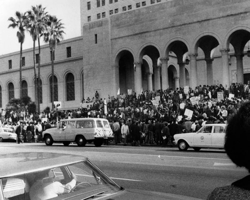 Black Panther demonstrators at City Hall