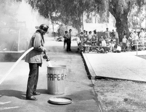 Fire fighting demonstration