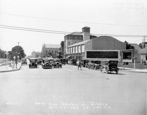 View of Wilshire Blvd. at Western