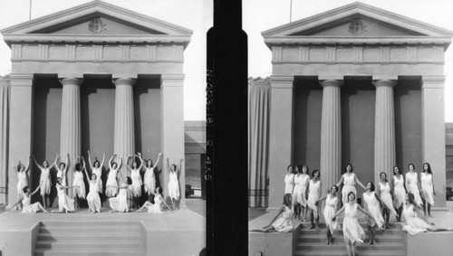 Women posing at the Greek