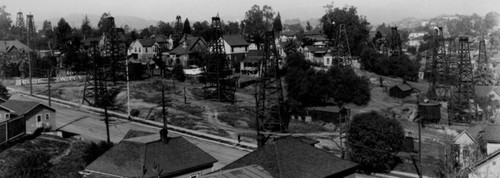 Oil wells in a residential area