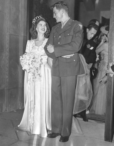 Shirley and Sergeant Agar, Leaving Church