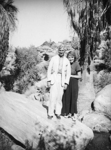 Herman J. Schultheis and wife, Ethel in Palm Canyon