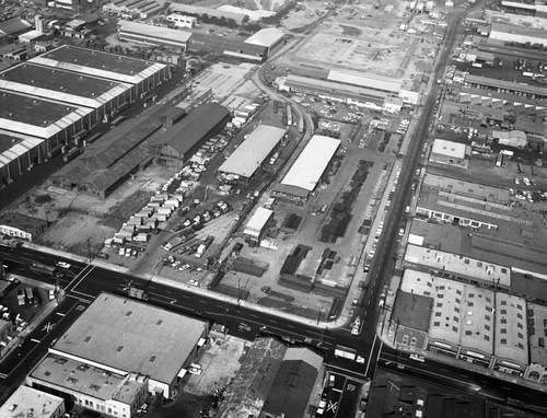 Truck terminals, Vernon, looking southwest