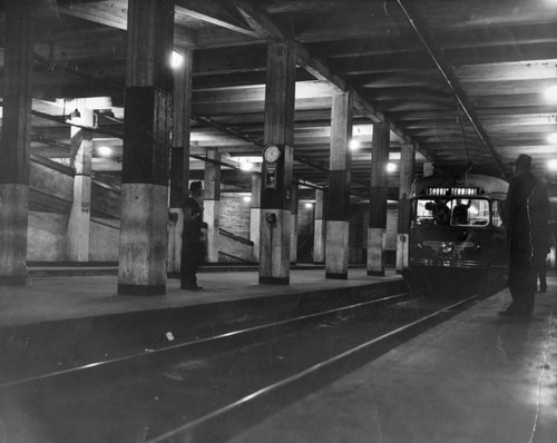 Car returns to station during strike