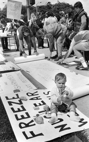 Starting off young at an anti-nuclear rally