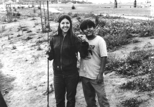 Cousins fishing in Harbor Park