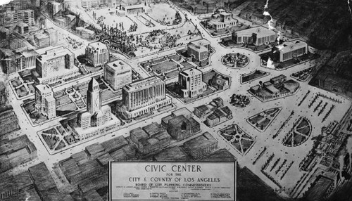 Plan for the Los Angeles civic center, 1933