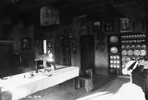 Interior of Lummis' house