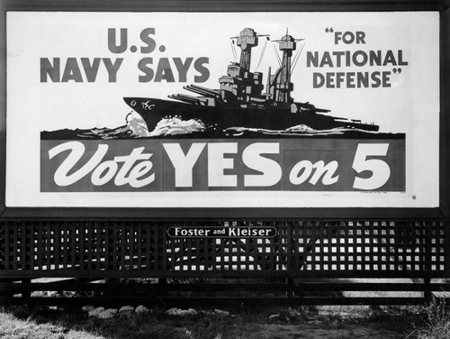 Navy election billboard
