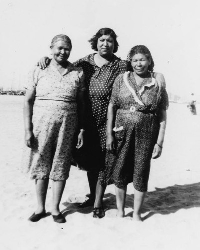Mexican American women at beach