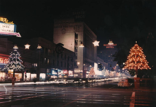 Hollywood Blvd. at Christmas