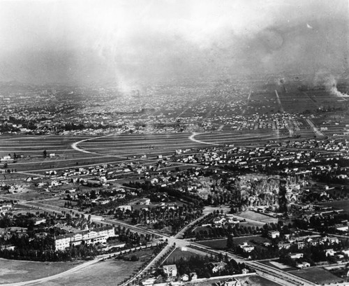 Aerial view of Beverly Hills