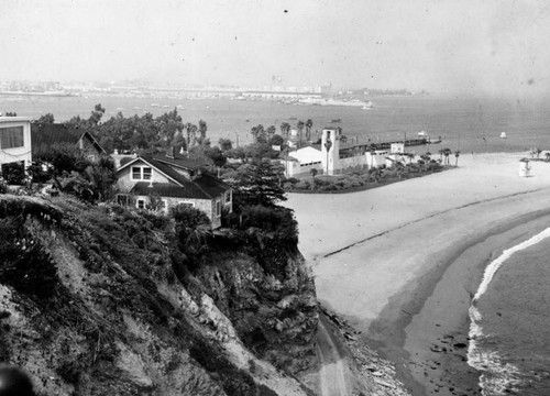 Cabrillo Beach seen from cliffs