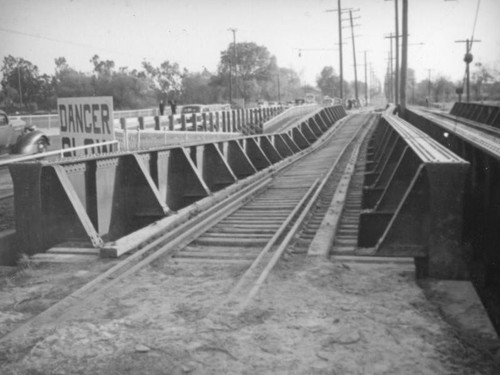 San Bernardino flood damage on the tracks