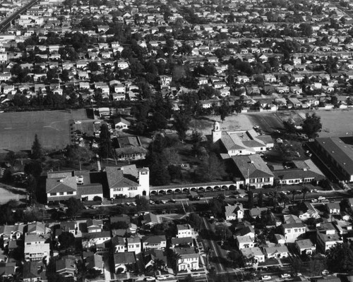 Neighborhoods, schools, and Civic Center, Huntington Park