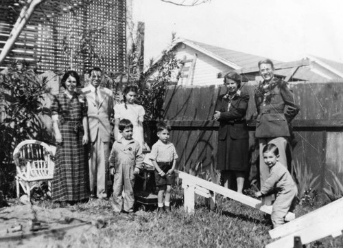 Children playing with seesaw