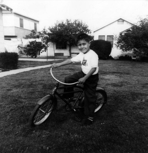 Armando Rodriguez on his bicycle