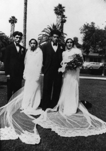 Mexican American wedding portrait