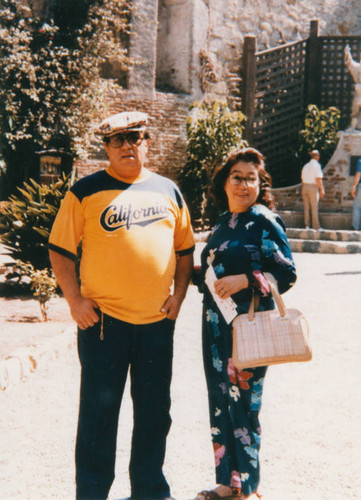 Couple at Mission San Juan Capistrano