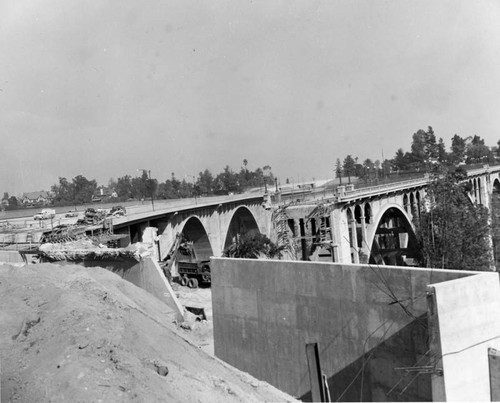 Bridge and freeway construction, view 2