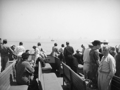 Ships in the harbor from the S.S. Catalina