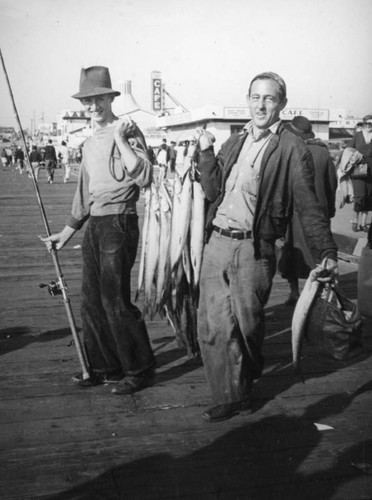 Line of fish on a Santa Monica pier